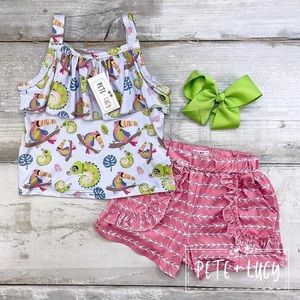 Pete + Lucy Rainforest 2-Piece Girl's Boutique Outfit